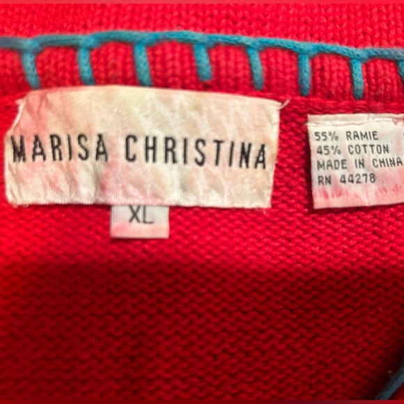 Marisa Christina Vintage Dod’s Summer Vacation Cardigan Sweater Size XL - Picture 2 of 8